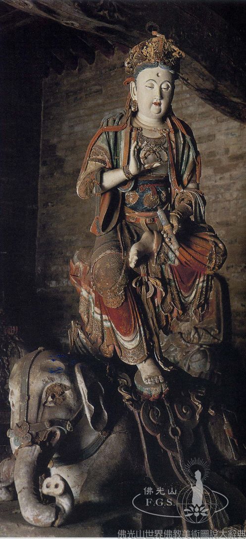 Chongqing Temple Hall of the Three Great Bodhisattvas Sculptures