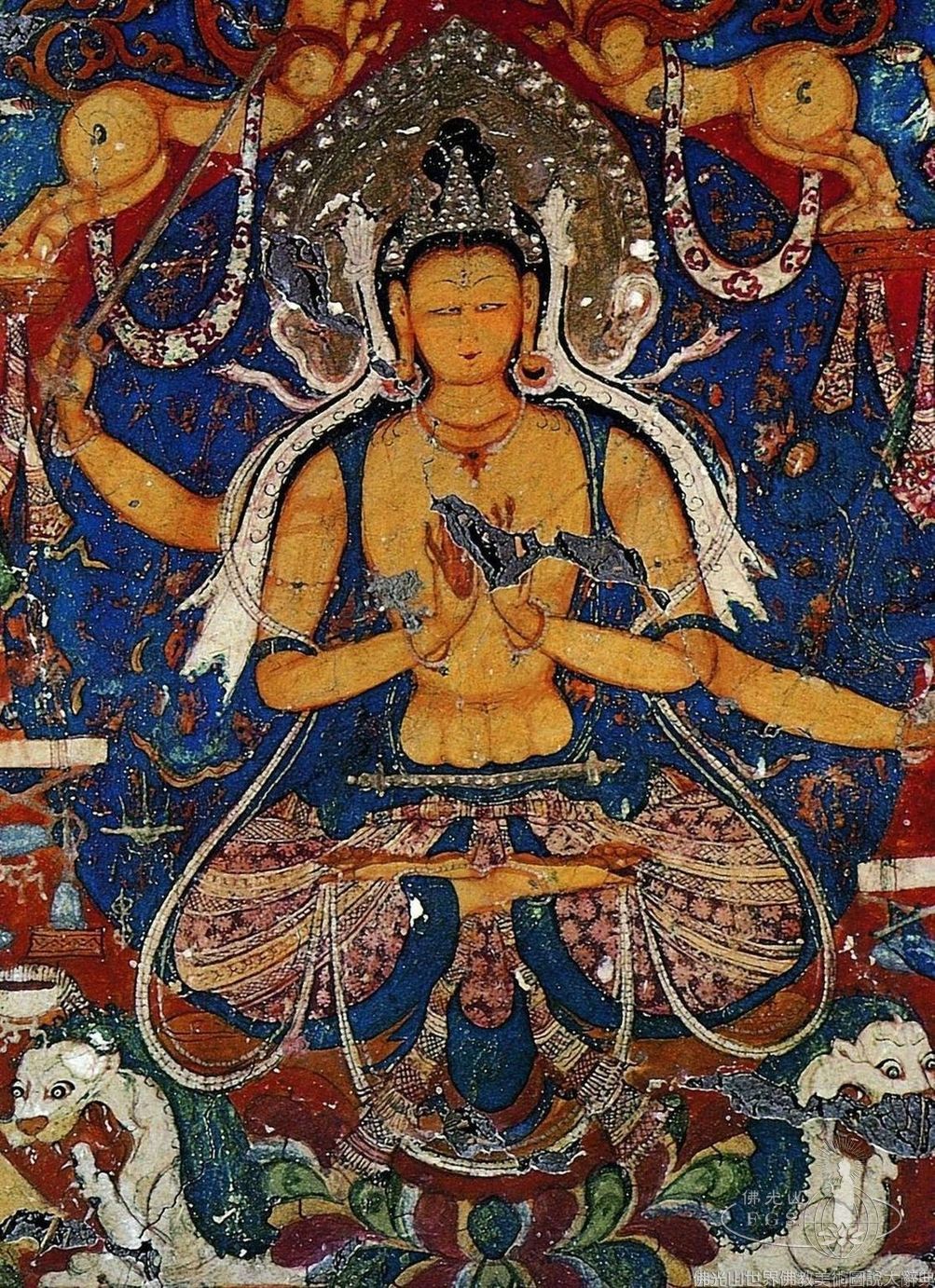 Alchi Monastery Three Story Hall: Manjusri Bodhisattva