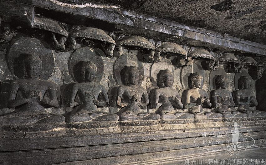 Ellora Cave 12: Seated Buddhas
