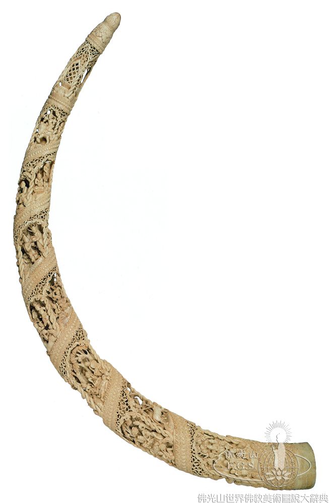 Elephant Tusk with the Life of the Buddha
