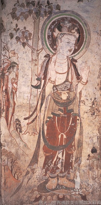 Mogao Cave 276: Illustration of the Vimalakirti Sutra - Vimalakirti and Manjusri