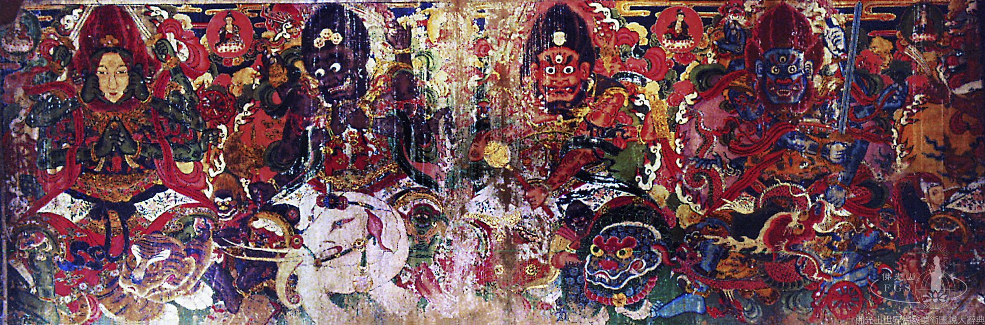 Yong'an Temple Dharma Transmission Hall: Water and Land Dharma Service Murals - Wisdom Kings