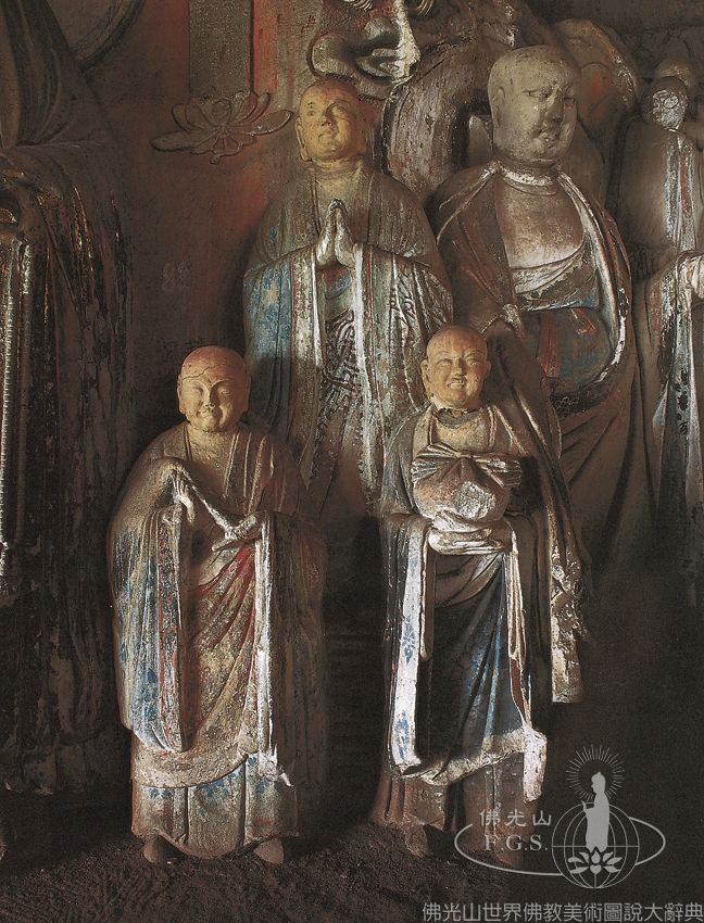 Erfo Temple Rock Carvings: Buddha and Six Patriarchs