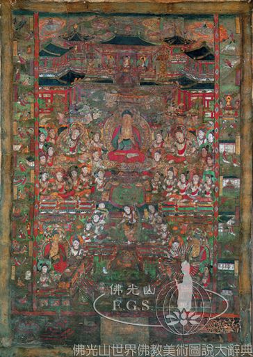 Mogao Cave 17: Illustration of the Amitayurdhyana Sutra