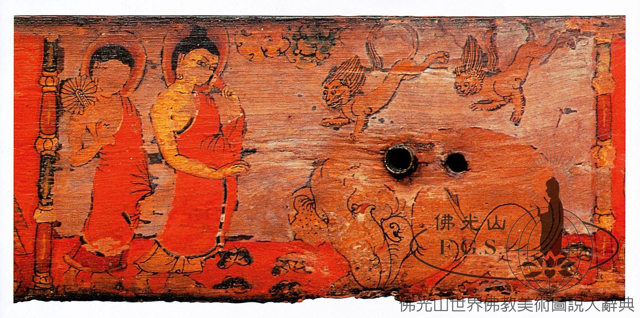 Illustrated Manuscript Cover of the Astasahasrika Prajnaparamita Sutra