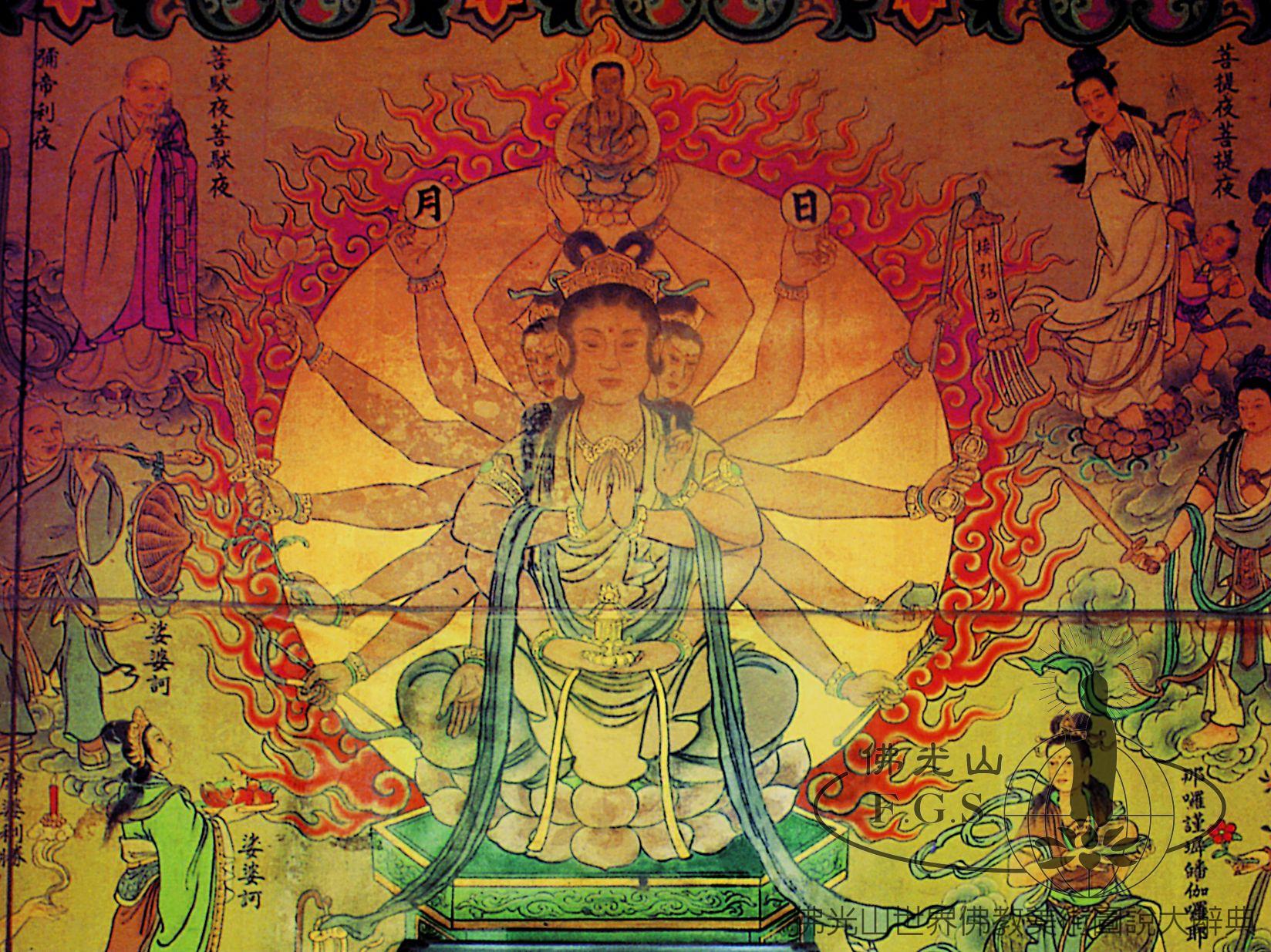 Daxian Temple Great Hero Hall: Illustration of the Great Compassion Dharani Sutra