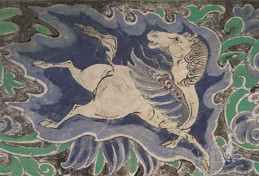 Yulin Cave 10: Winged Horses
