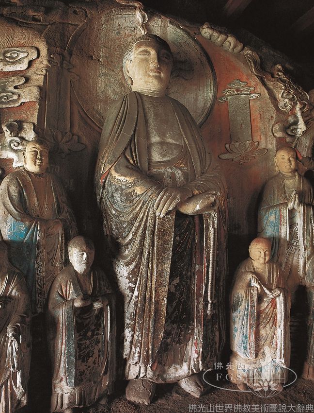 Erfo Temple Rock Carvings: Buddha and Six Patriarchs