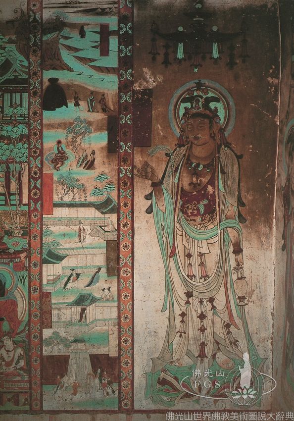 Yulin Cave 25:Illustration of the Amitayurdhyana Sutra - Ajatasatru and Avalokitesvara