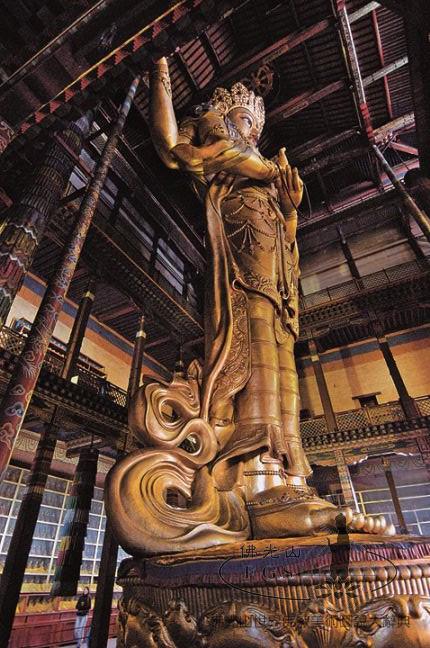 Gandan Monastery Avalokitesvara Hall: Avalokitesvara Bodhisattva