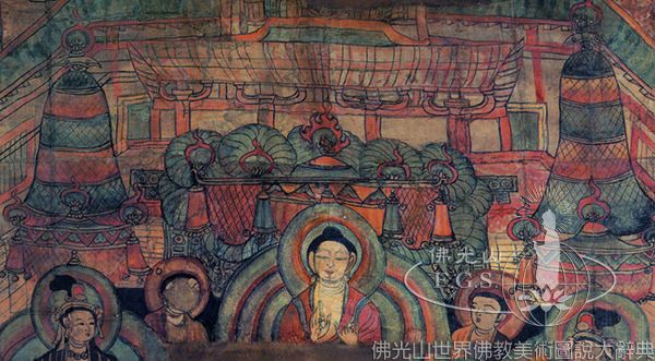 Mogao Cave 17: Illustration of the Amitayurdhyana Sutra