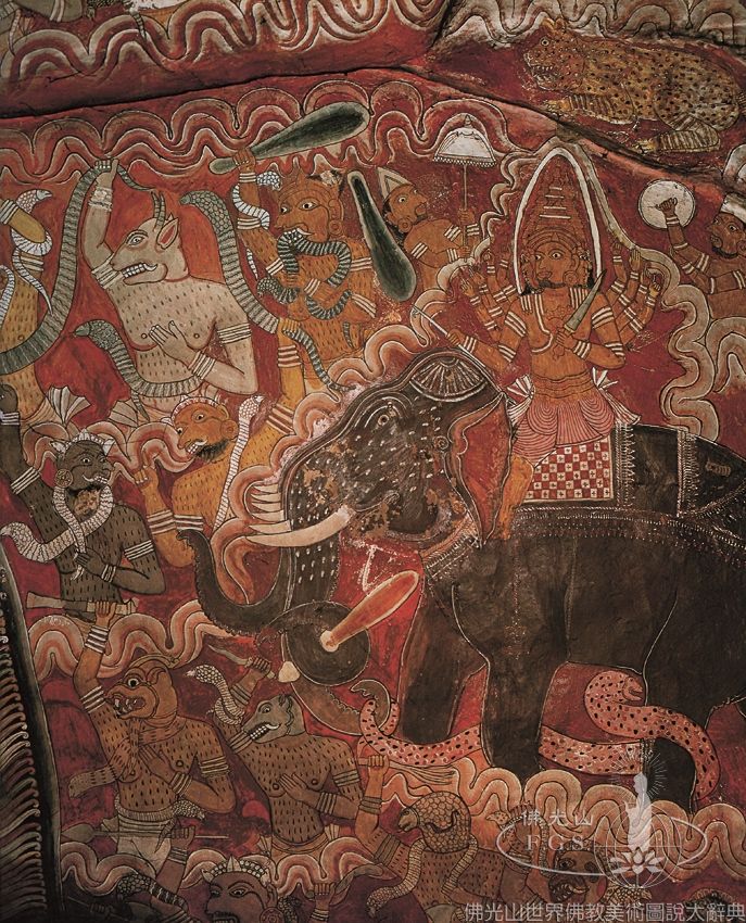 Dambulla Cave 2: Life of the Buddha - Defeat of Mara and Enlightenment