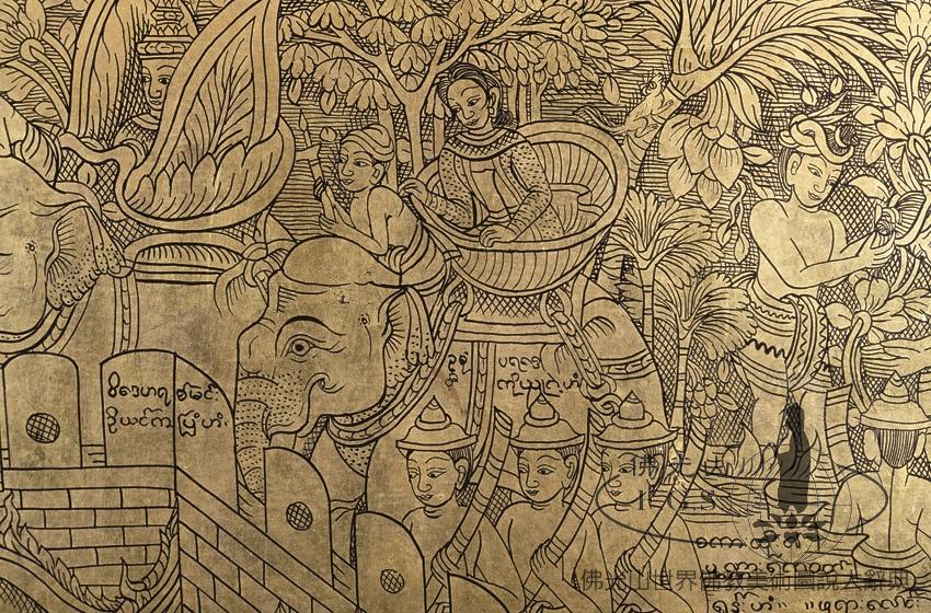 Sutra Chest Panel with Maha Ummagga Jataka