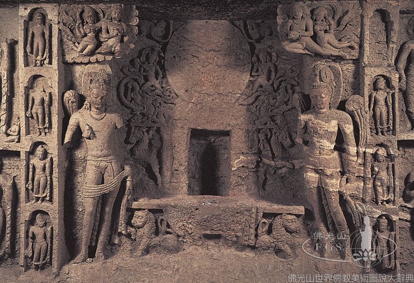 Kanheri Cave 90: Buddha Triad