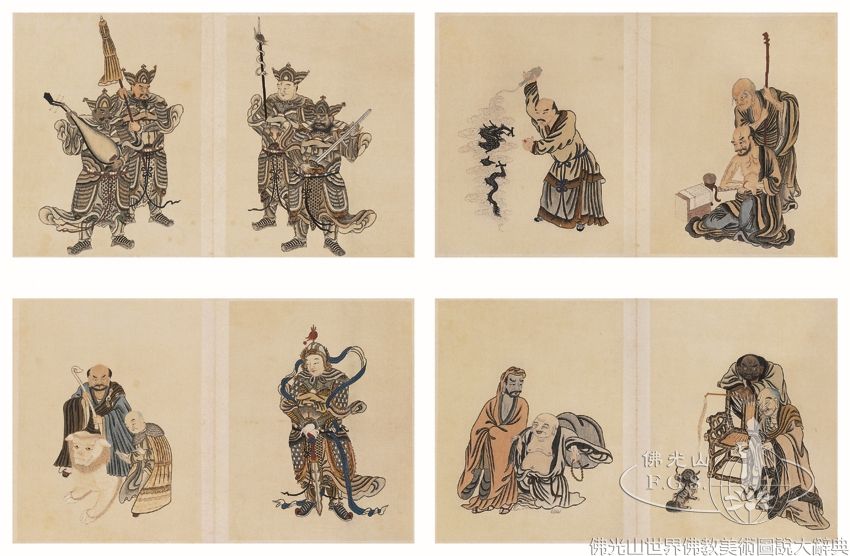 Qing Imperial Palace: Embroidery of the Sixteen Arhats, Four Heavenly Kings, and Skanda