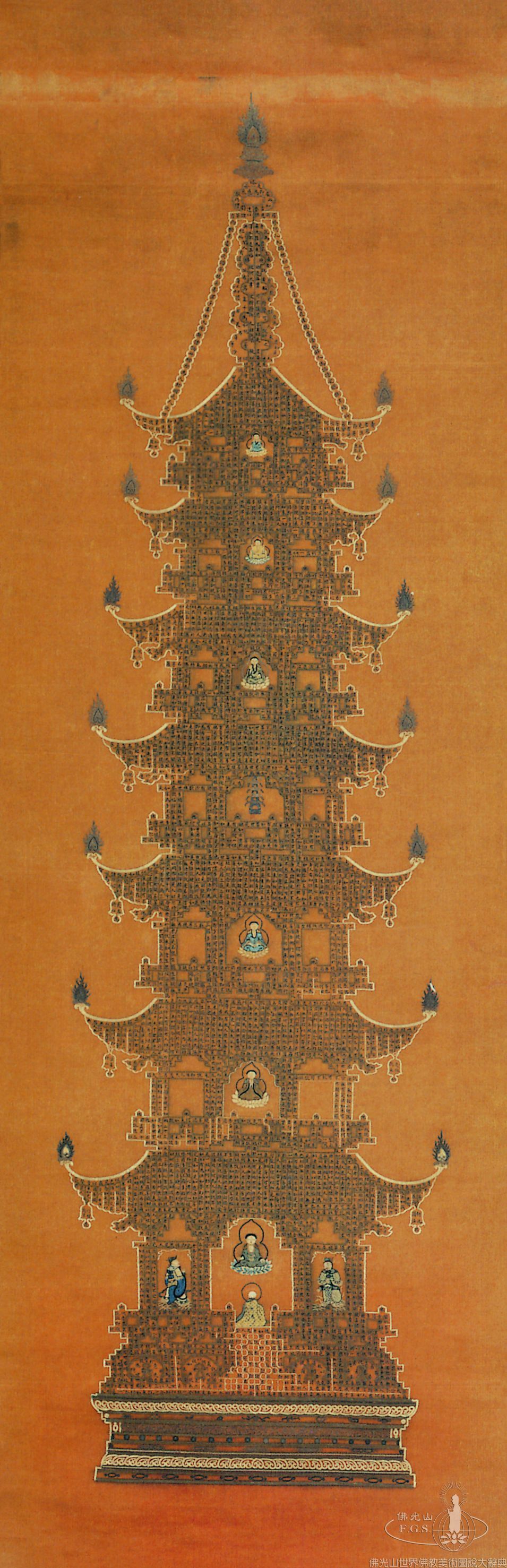 Embroidery of Diamond Sutra Pagoda