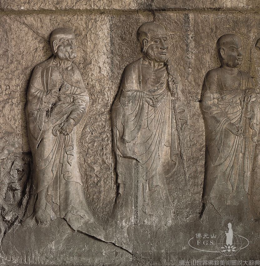 Longmen Grotto 2194: Arhats