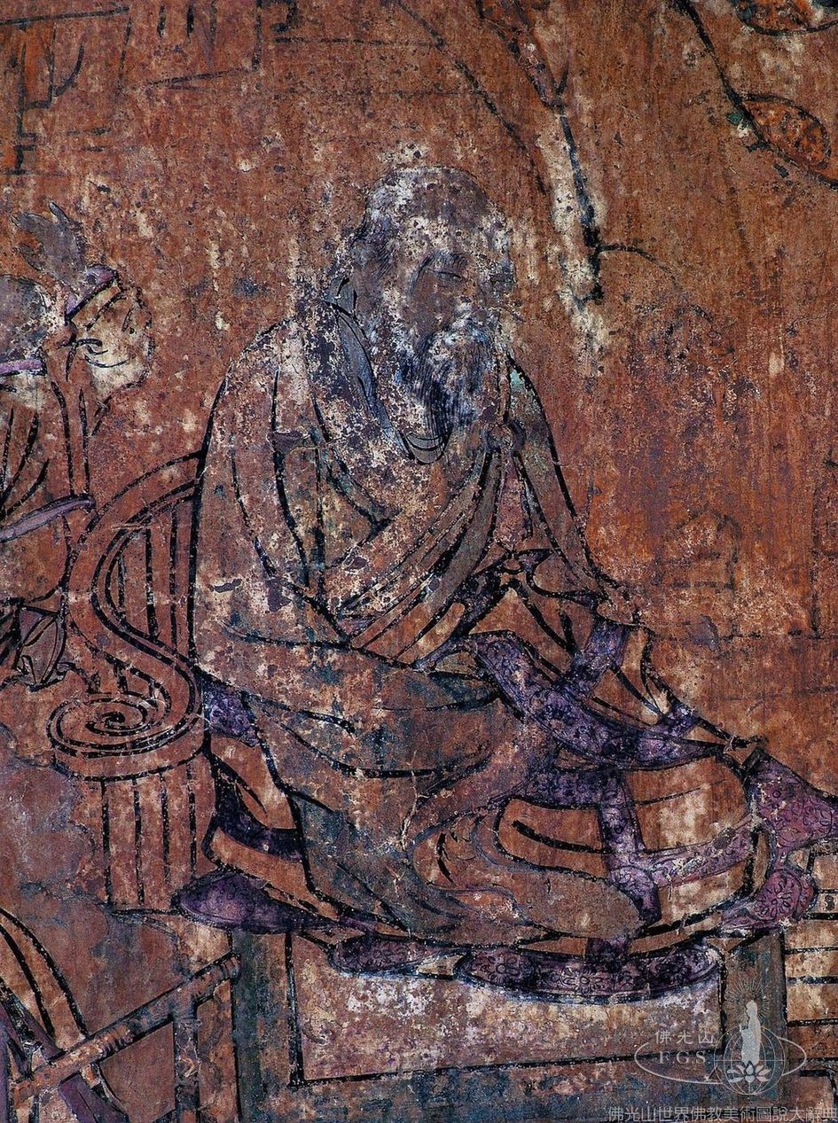 Zhaohua Temple Great Hero Hall: Water and Land Dharma Service Murals - Sixteen Arhats