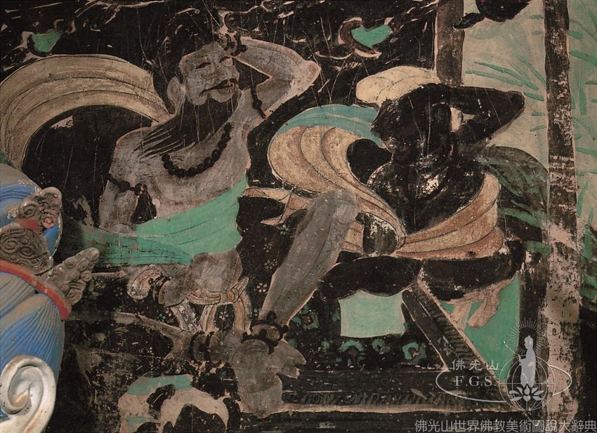 Mogao Cave 335: Battle Between Sariputra and Raudraksa