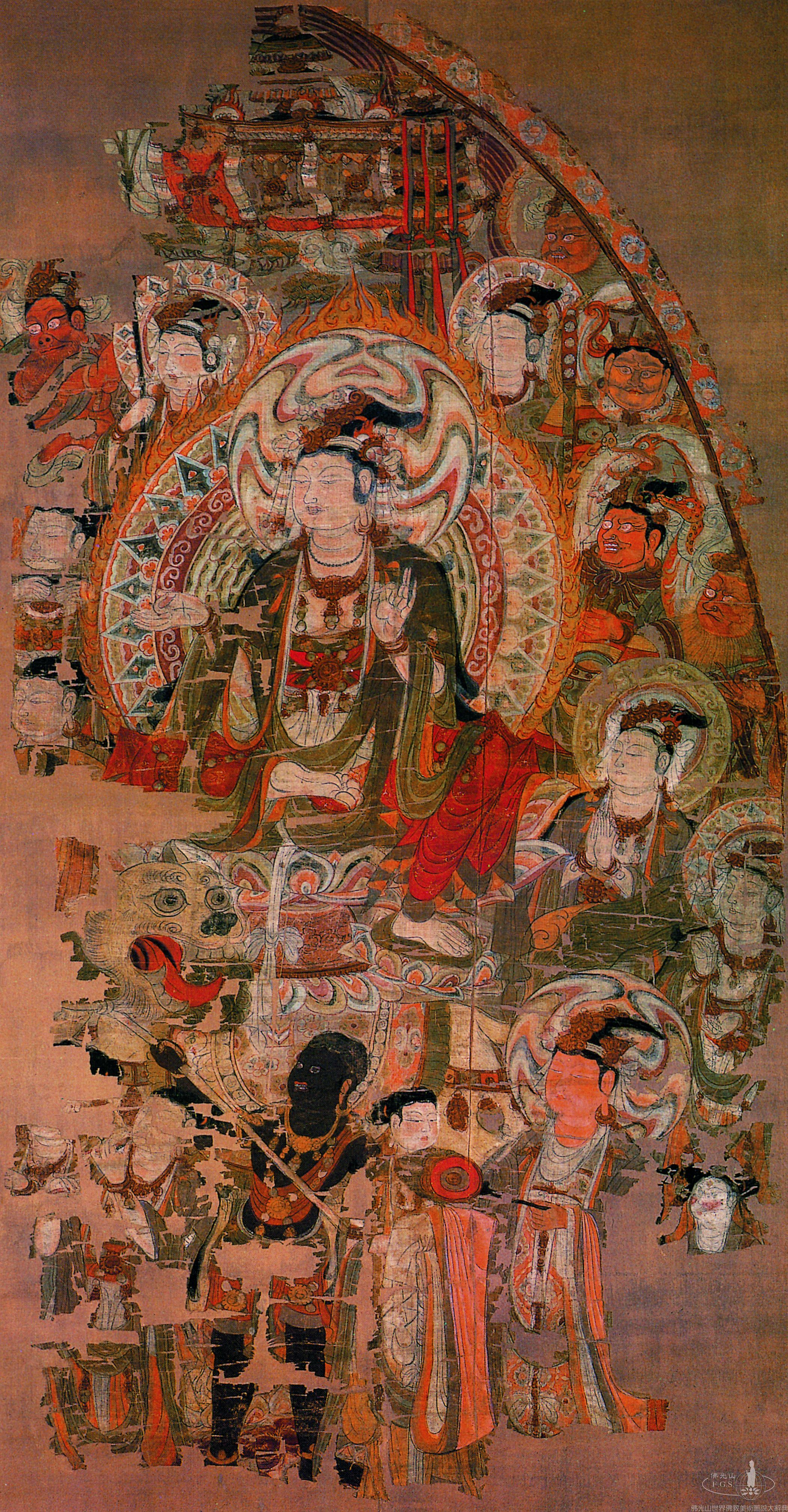 Mogao Cave 17: Manjusri and Samantabhadra Bodhisattvas
