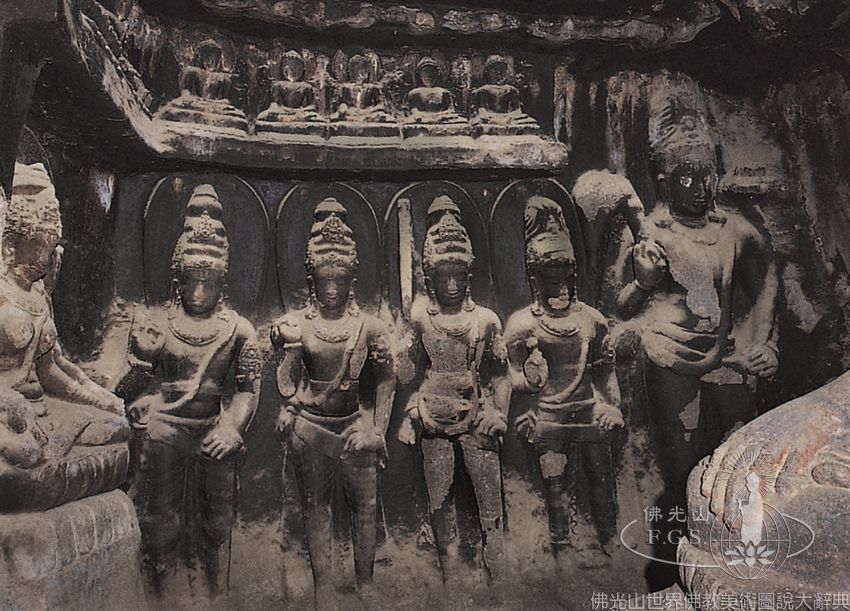Ellora Cave 12: Eight Great Bodhisattvas