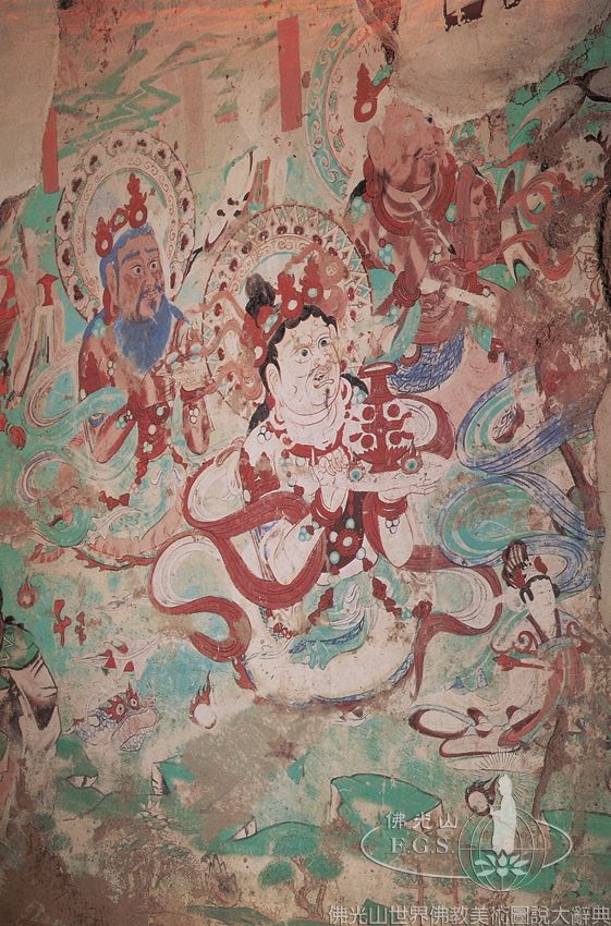 Mogao Cave 36: Naga Kings Paying Respect to the Buddha