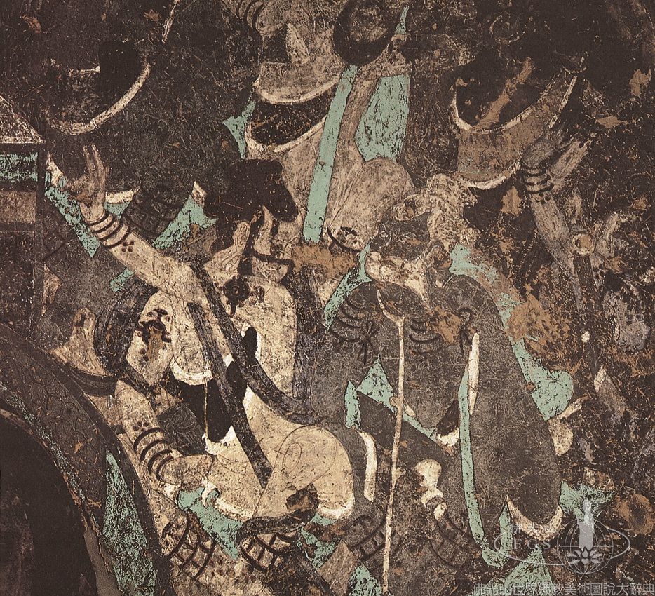 Kizil Cave 97: Life of the Buddha - Triumph over Six Non-Buddhist Teachers