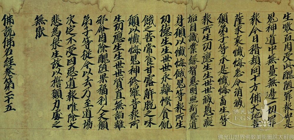 Dongda Temple Pagodas: Sutra on the Names of the Buddhas - Fascicle 25