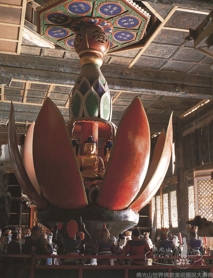 Wutaishan Luohou Temple Sutra Repository: Buddhas Within a Lotus