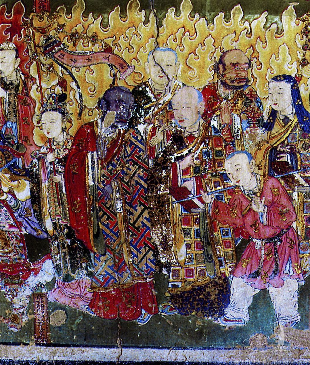 Yong'an Temple Dharma Transmission Hall: Water and Land Dharma Service Murals - Monks