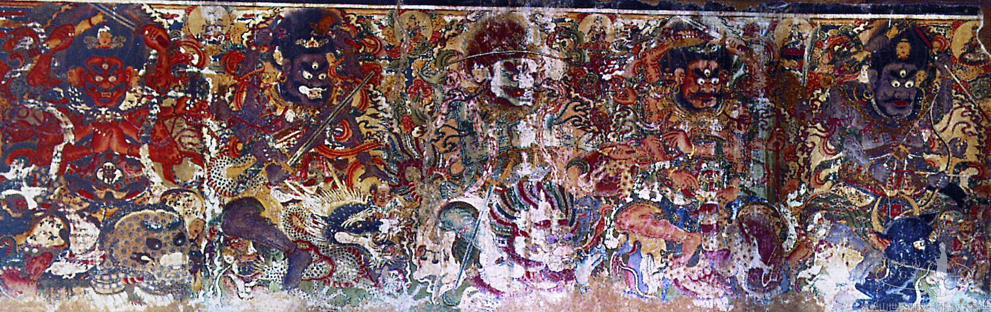 Yong'an Temple Dharma Transmission Hall: Water and Land Dharma Service Murals - Wisdom Kings