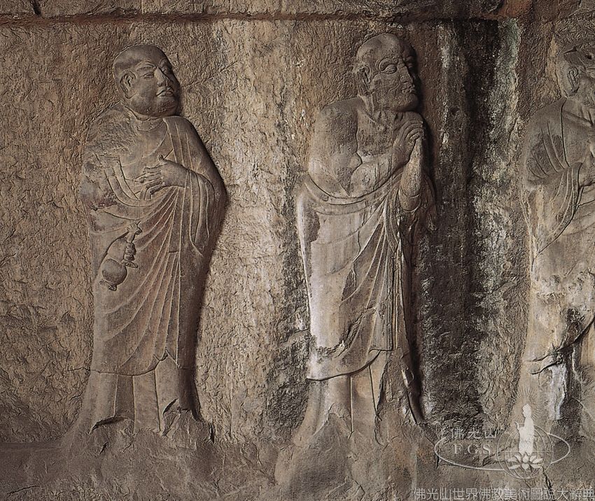 Longmen Grotto 2194: Arhats