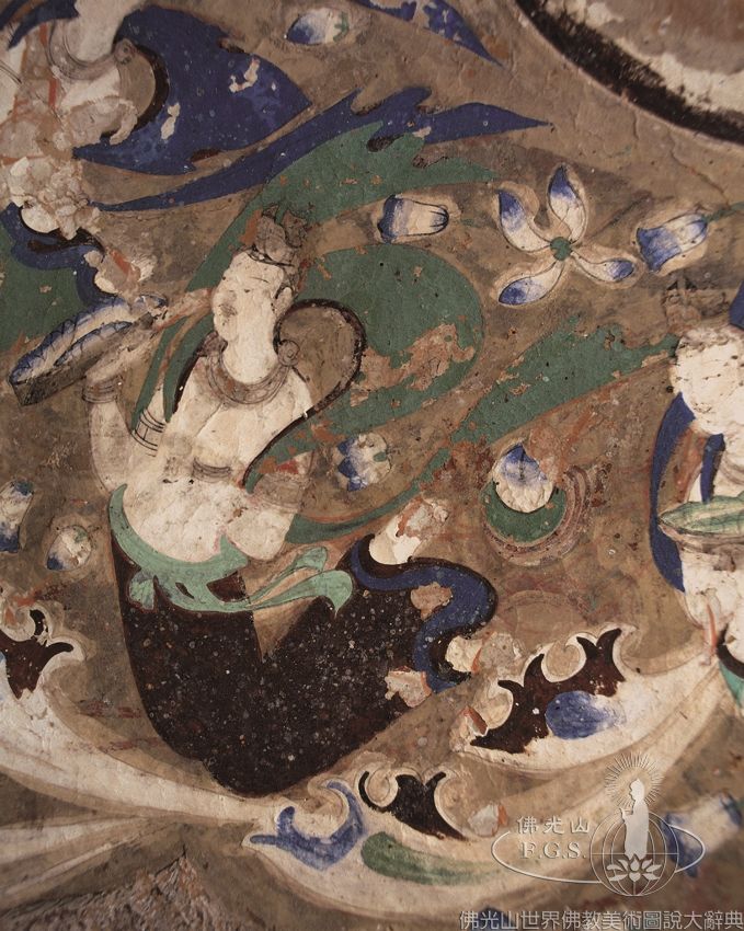 Maijishan Grotto 76: Ceiling