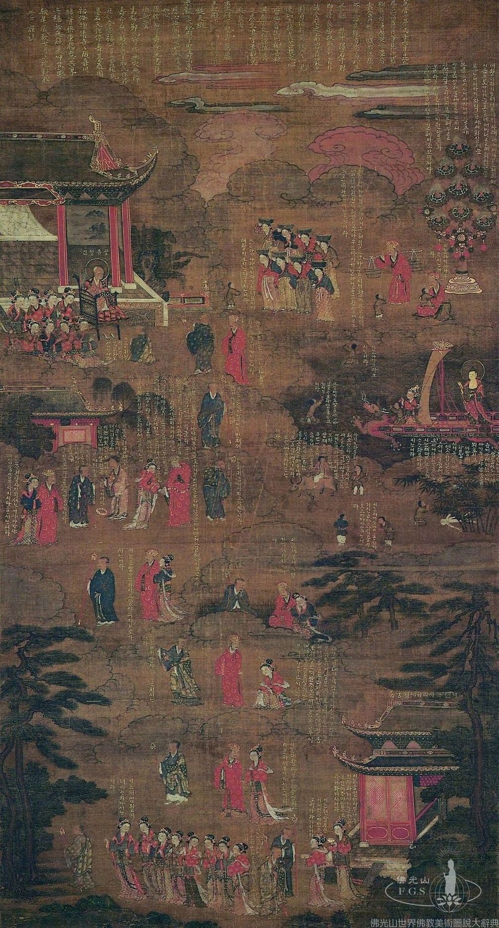 Illustration of the Amitayurdhyana Sutra