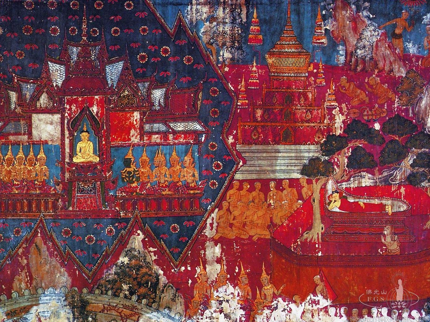 Wat Rajasittharam Ordination Hall Murals