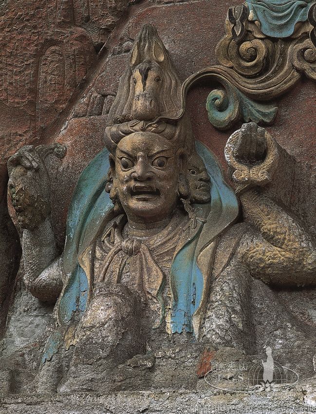 Dazu Rock Carvings Baodingshan Great Buddha Bay Niche 22: Ten Wisdom Kings