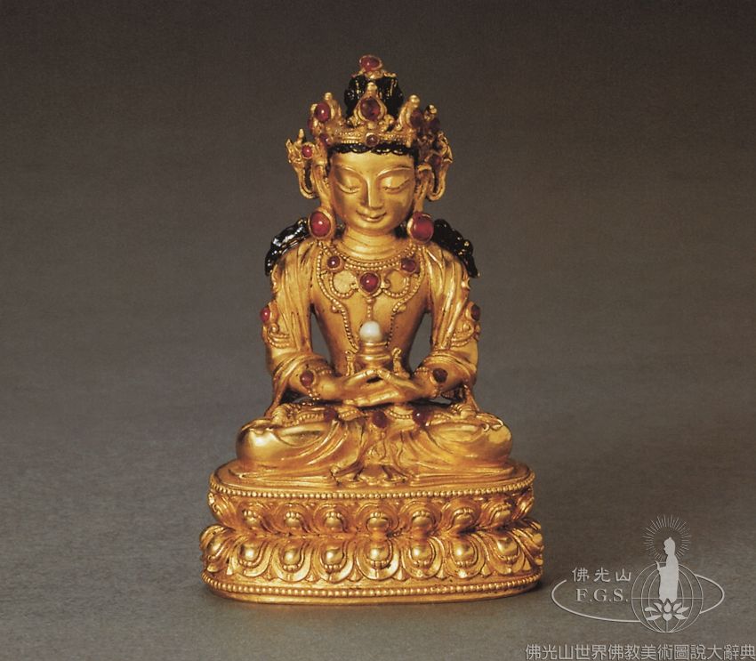 Miaoying Temple White Stupa: Figurine of Amitayus Buddha