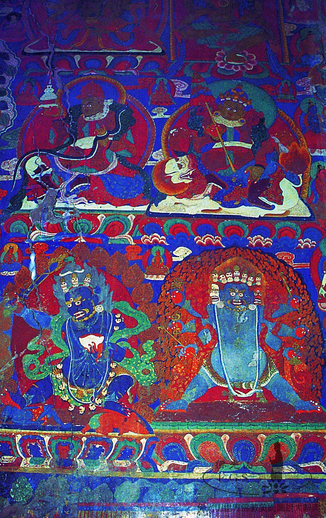 Basgo Monastery Maitreya Hall Assembly Hall: Four Heavenly Kings and Dharma Protectors
