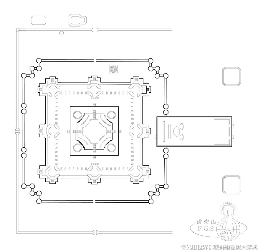 且瓦特納拉姆寺配置圖