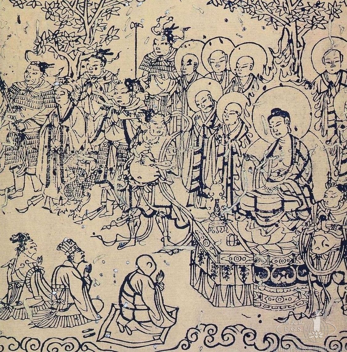 法華經卷首圖（局部）