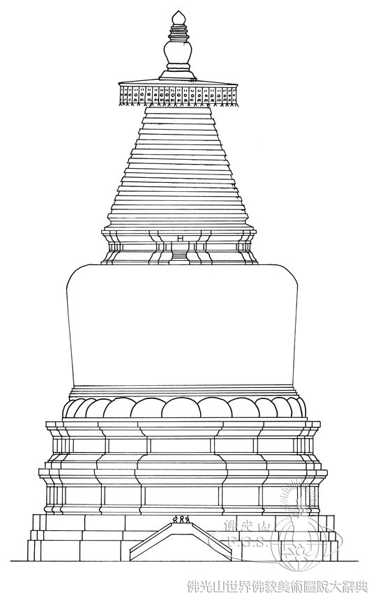 妙應寺白塔立面圖