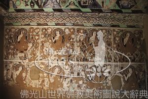 克孜爾石窟第17窟佛說法圖（局部）