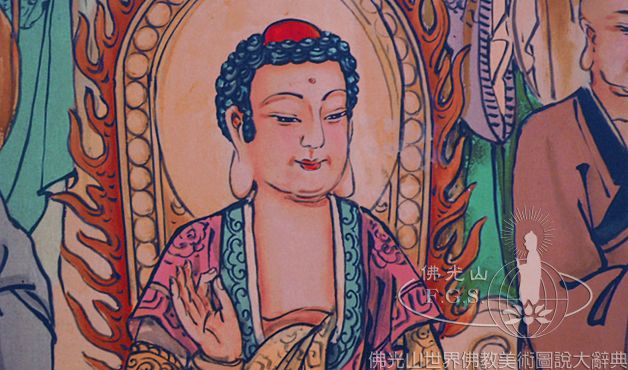 龍山寺龍王請法圖之釋迦牟尼佛