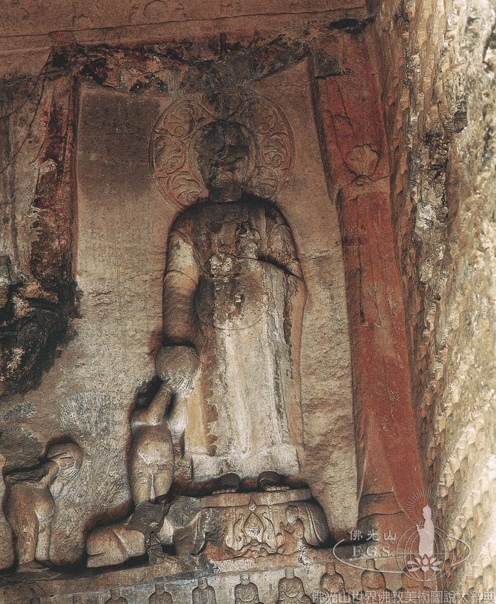 水浴寺石窟西窟阿育王施土因緣圖