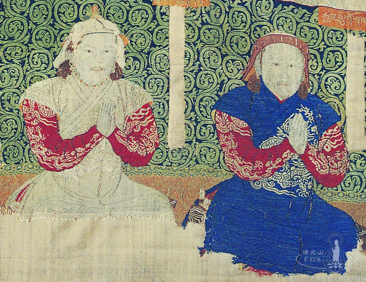 緙絲大威德金剛曼荼羅圖（局部）
