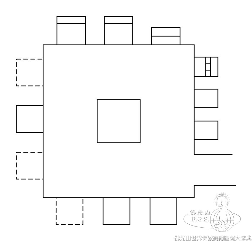 豐都基斯坦佛寺遺址配置圖