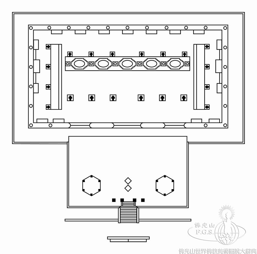 華嚴寺上寺大雄寶殿平面圖