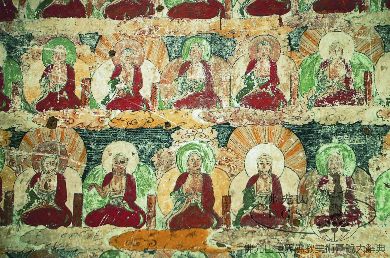 明秀寺正殿千佛圖（局部）