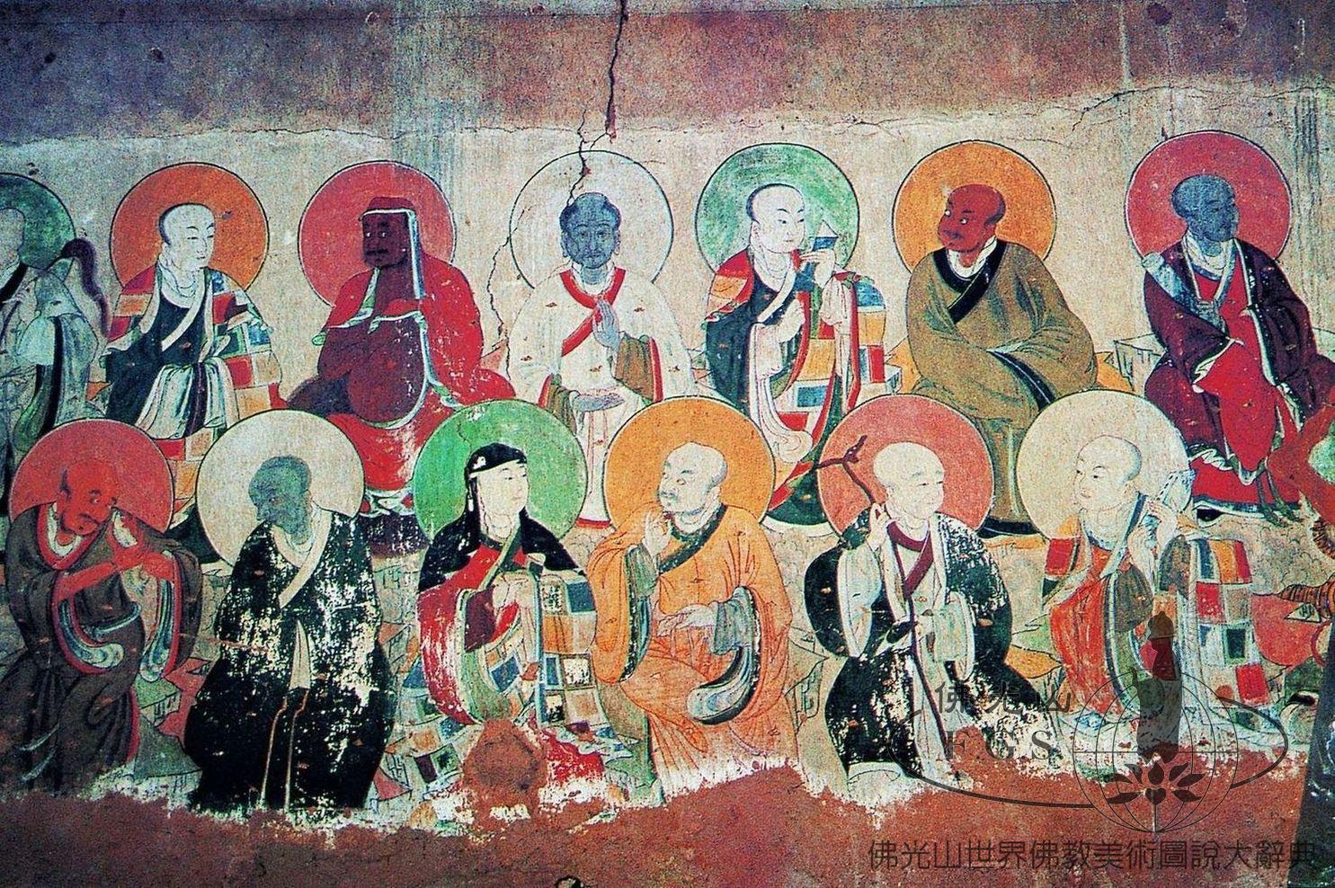 佛光寺文殊殿北壁西部羅漢圖