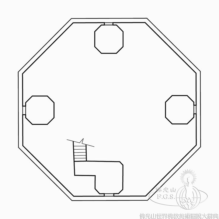 祐國寺塔第一層平面圖